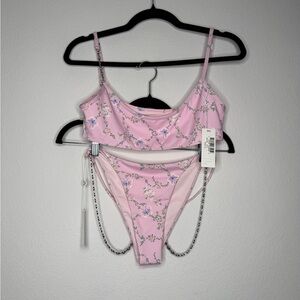 Frankie’s Bikinis Fairytale Dallas Top Isabella Bottom Size L New with Tags